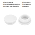 thumbnail image 2 of 10pcs Silicone Snap in Locking Hole Plugs,13.5mm Narrow Groove 2mm for Kitchen Waterproof Sealing Plugs White, 2 of 7
