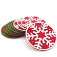 thumbnail image 1 of Christmas Absorbent Coaster Xmas Tree Snowflake Coaster Silicone Drink Coaster, 1 of 10