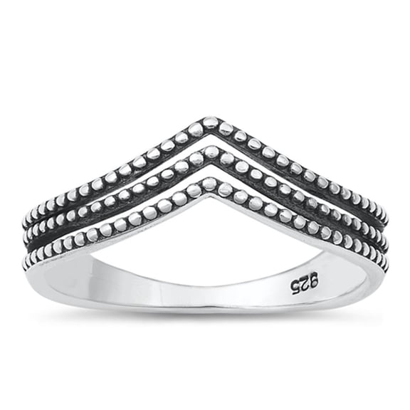 Beautiful Triple Chevron Bali Ring .925 Sterling Silver Band Jewelry Female Male Unisex Size 8