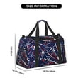 thumbnail image 2 of Defioc Red White Blue Fireworks 1 Print Hand Travel Bag - Foldable Travel Duffel Bags for Men Women -Sport Gym Bag - Overnight Travel Duffel Bag - Adjustable Shoulder Strap, 2 of 6