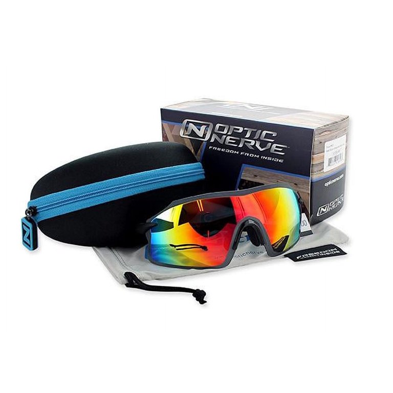 Optic Nerve Fixie PRO Sunglasses: Matte Black with Smoke Red