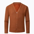 thumbnail image 1 of pstuiky camisetas de manga larga para hombre, Suéter de punto de color liso con bolsillos abotonados y cuello en V para hombre Tops de hombre l, 1 of 7