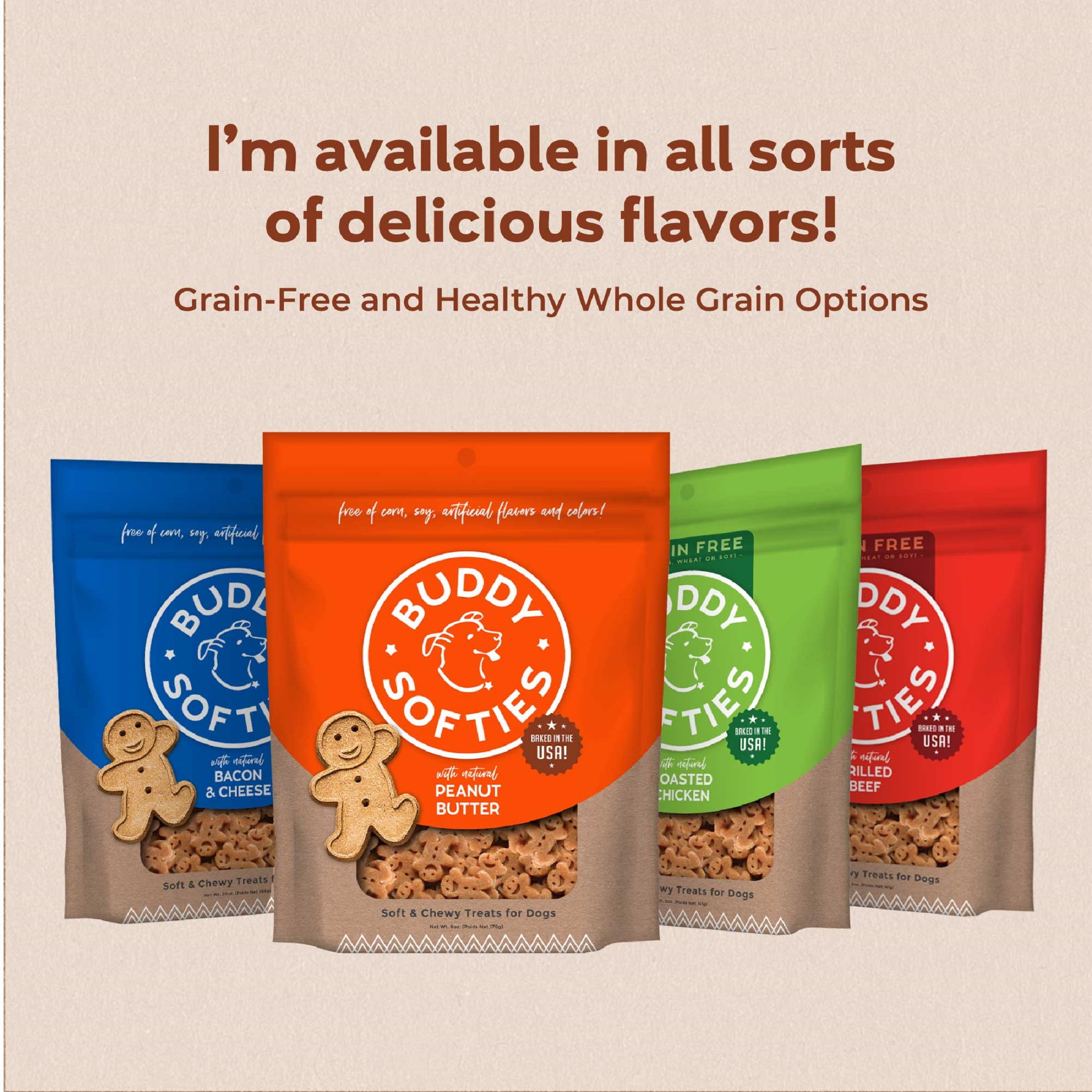 Buddy Biscuits Peanut Butter Flavor Biscuit Treats for Dogs 20 oz