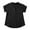 Black, variant on KAUOD Girls Casual Trendy Henley Tees Shirts Teens Summer Short Sleeve Tops Solid Color Thin Linen Tshirt Blouses