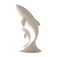 thumbnail image 2 of Mother and Baby Dolphin Resin Figurine 10x4.5cm, 3D Printed Nautical Sculpture with Smooth Texture, Tabletop Shelf Decor for Home Bathroom Gift, 2 of 7