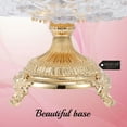 thumbnail image 3 of Matashi Home Decorative Dining Tabletop Showpiece Crystal 3 Sectional Compote Centerpiece Decorative Bowl, Round Serving Platter with 24K Gold Plated Pedestal Base, 3 of 7
