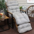 thumbnail image 5 of Sunnydaze 23" x 75" Gray Tufted Chaise Lounge Chair Cushion, 5 of 7