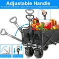 thumbnail image 5 of Collapsible Folding Wagon Cart, Heavy Duty Foldable Wagon Cart,350 LBS Large Capacity Garden Wagon Cart with All-Terrain Wheels,Utility Cart for Grocery,Garden,Shopping, Camping,Outdoor, Beach, 5 of 9