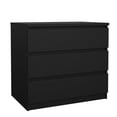 thumbnail image 6 of Tvilum Scottsdale 3 Drawer Chest Dresser for Adults, Matte Black, 6 of 12