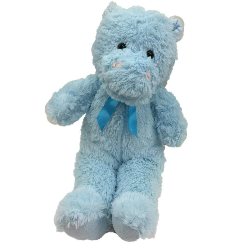 Fuzzy Soft Blue Hippopotamus 20 inch Stuffed Animal Plush Hippo Pal - Walmart.com - Walmart.com