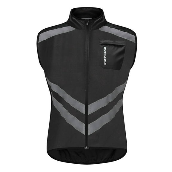 Daolelai Mountain Bike Cycling Windbreaker Jacket Vest Reflective Water-Repellent Skin Short Sleeve Top Lightweight