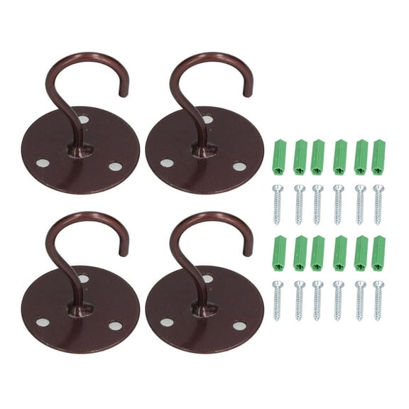 LYUMO 4Pcs Ceiling Hooks for Hanging Plants Wall Mount Plant Hooks for Hanging Lanterns, Bird Feeders, Lights, Cups, Outdoor Indoor Hooks