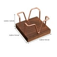 thumbnail image 2 of LOLIPPYY 2Pcs Square Desktop Memo Pad Holder Wood Black Walnut-Rose Gold Minimalist Design For Classroom, 2 of 8