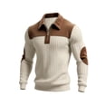 thumbnail image 4 of Mens Sweater Casual Tops Classic Trendy Patchwork Shirt Long Sleeve Color Block Sweatshirts Fashion Fall Pullover Red XL, 4 of 7