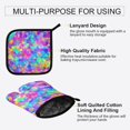 thumbnail image 3 of Yayeee Oven Mitts and Pot Holder Set of 4 Heat Resistant Kitchen Gloves Baking Hot Pad, Vibrant Geometric Pattern, 3 of 5