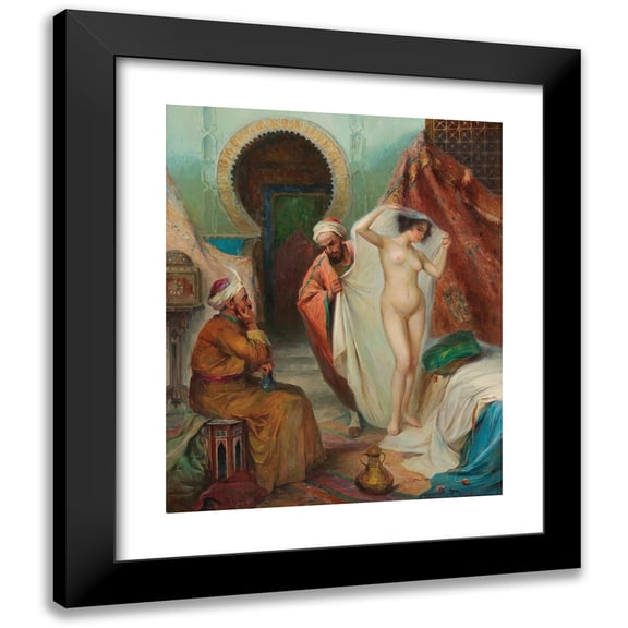 Rudolf Jelinek 12x14 Black Modern Framed Museum Art Print Titled - Harem Scene