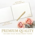 thumbnail image 5 of Lovely J Dragonfly Gold Stamped Floral Wedding Guest Book with Pen, 5 of 7