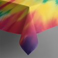 thumbnail image 3 of Colorful Rainbow Tie Dye Spiral Pattern Rectangle Tablecloth 60"x84",Waterproof Polyester Rectangle Table Cloth, Wipeable Spillproof Polyester Tablecloth for Dining, Camping, Indoor and Outdoor, 3 of 5