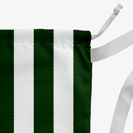 Simply Daisy Stripe 28 x 36 in Evergreen Laundry Bag