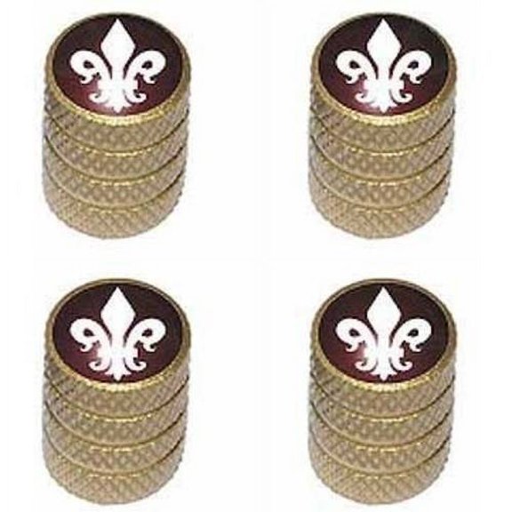 Fleur de Lis Tire Rim Wheel Aluminum Valve Stem Caps, Multiple Colors