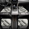 thumbnail image 7 of Crystal Fleece Car Floor Mats Set Of Four - Bottom Injection Molded For Easy Installation To Prevent Interior Contamination Suitable For Most Cars Lightslategray Geometric Lines_3, 7 of 7