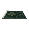 thumbnail image 2 of Ahgly Company Machine Washable Indoor Square Persian Turquoise Blue Traditional Area Rugs, 3' Square, 2 of 4