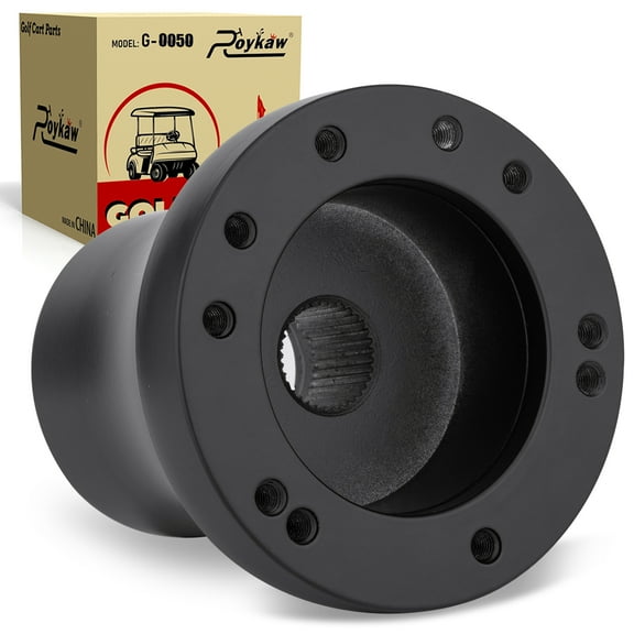 Roykaw Golf Cart Steering Wheel Adapter Compatible with EZGO RXV/TXT, Black