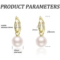 thumbnail image 2 of Pendientes colgantes de perlas Laklulu para mujer | Pendientes de plata de ley 925 para mujer, 2 of 6