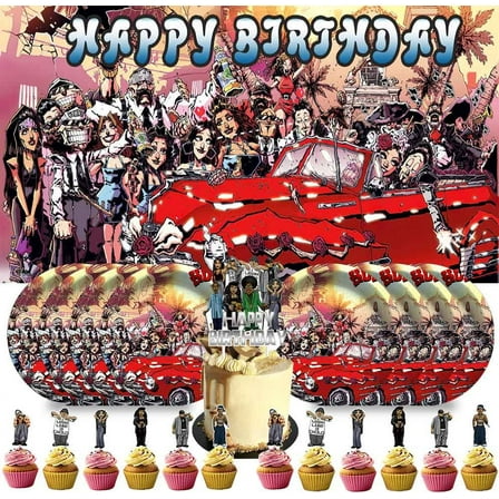 Homies Movie Party Supplies Birthday Decorations Plates Banner Kids Cake Toppers Set Decor