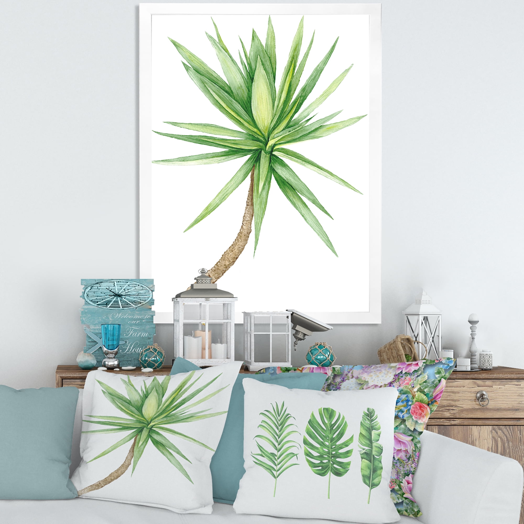 Designart 'Close Up Of Yucca Tree' Traditional Framed Art Print