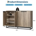 thumbnail image 2 of Buffet Bahut de 55 Pouces - 4 Portes et Tablettes Ajustables, Rangement Multi-Scènes pour Salle à Manger et Entrée, 2 of 9