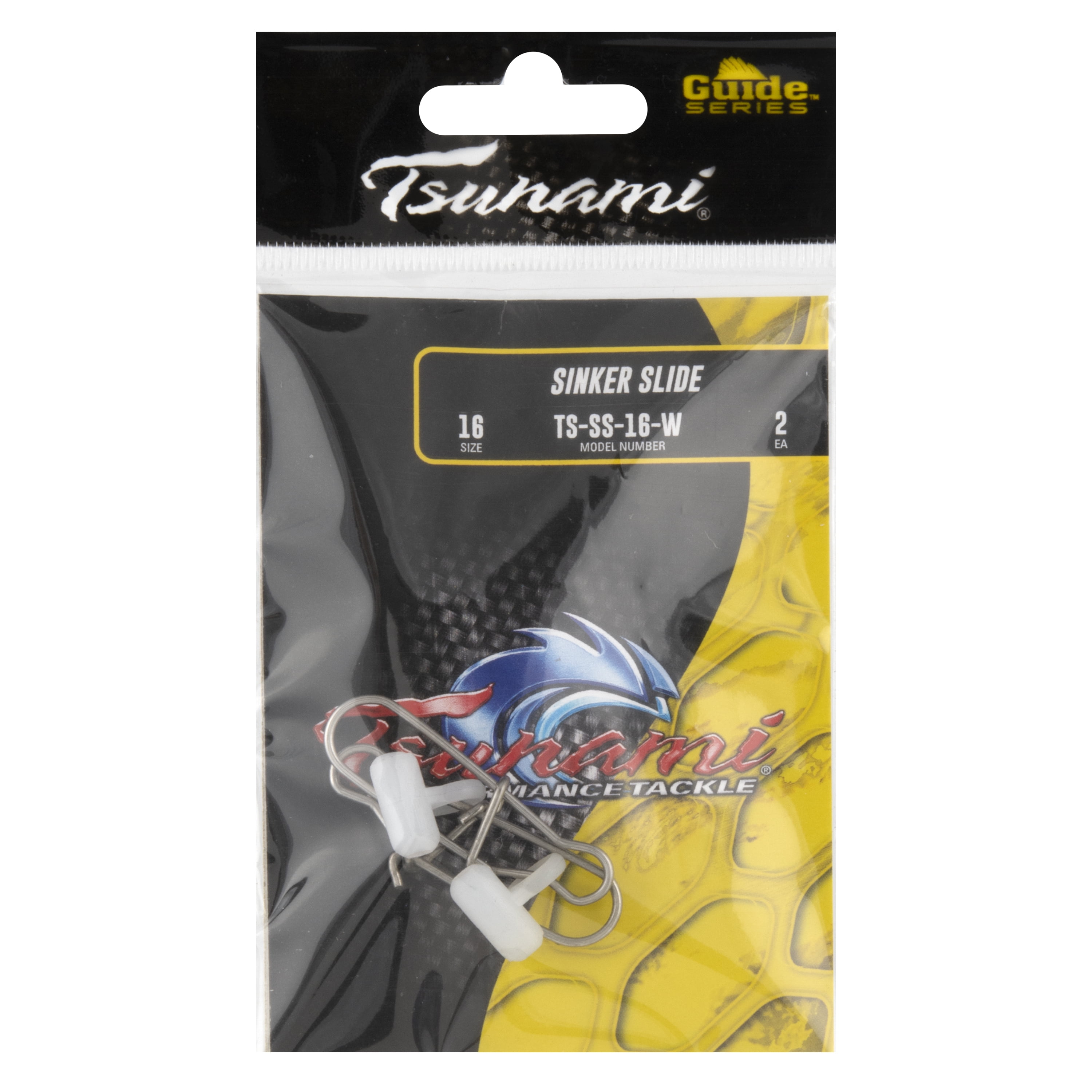 (6 pack) Tsunami Sinker Slide Fishing Terminal Tackle Size 16 – White, 2‑Count