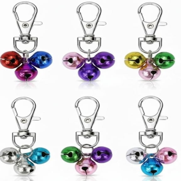 6Pcs Bag charm,Dog Cat Collar Bells,Safety Dog Cat Puppy Collar Bells Buckle Hanging Pendant Decor Pet Supplies(Random colors)