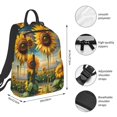 thumbnail image 3 of Naloa Artistic Oil Painting Sunflower Print Lightweight DayBackpack Suitable for school, work, shopping, travel, etc., 3 of 5