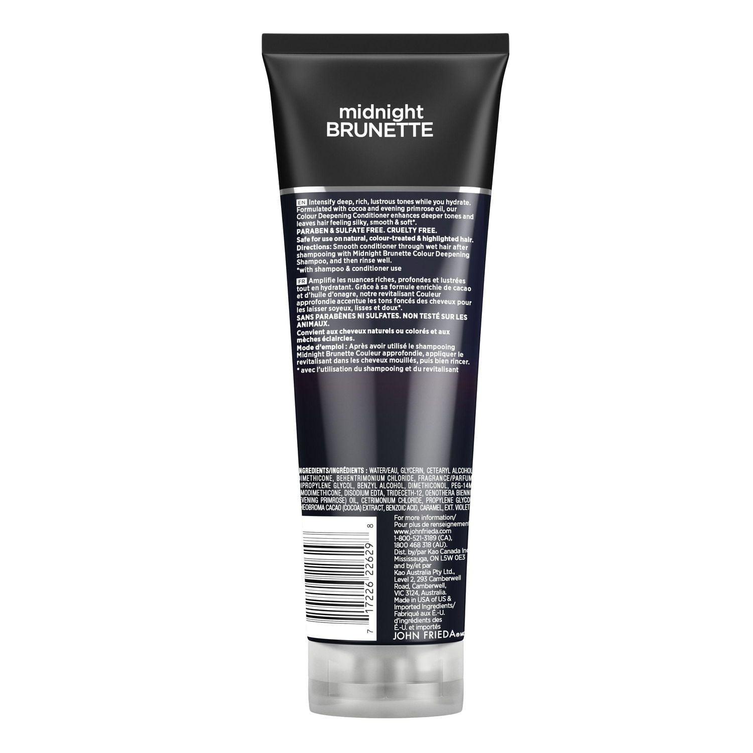 John Frieda Midnight Brunette Revitalisant Couleur Approfondie pour des Cheveux Nourris et Riches