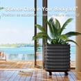 thumbnail image 5 of Arigeas 23.6"x23.6"x27.5" Self-Watering Rolling Raised Garden Bed Planter with Water Reservoir & Wheels, 5 of 7
