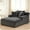 Dark Gray|65 in, variant on Aukfa 66" Oversized Chaise Lounge Indoor Boneless Couch Plush Sofa Bed for Living Room, 3Pillows, Dark Gray