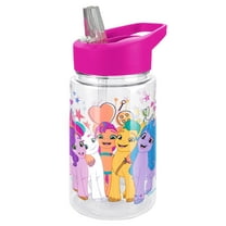 My Little Pony: Make Your Mark Kids Tritan Plastic Water Bottle with Straw Lid and Handle, Reusable Tumbler for Toddlers, Unisex for Girls and Boys, 12oz, Big Pony Group