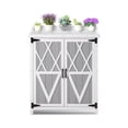 thumbnail image 2 of Home Outdoor Potting Bench - Wooden Storage Cabinets with Metal Tabletop Planting Work Benches with Adjustable Shelf Double Doors Garden Work Bench for Backyard Patio Lawn, 2 of 8