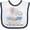 White and Navy, variant on Inktastic My Tia Loves Me to the Moon and Back Elephant Family Boys or Girls Baby Bib