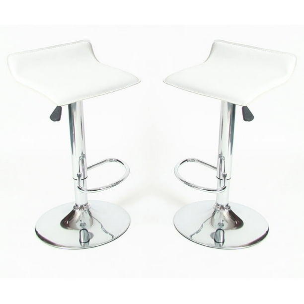 Roundhill Contemporary Chrome Air Lift, Roundhill Swivel Leather Adjustable Hydraulic Bar Stools