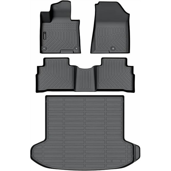 Auxko All Weather Floor Mats Cargo Liner Fit for Kia Sportage Gasoline 2023 2024 2025 TPE Rubber Liners Accessories All Season Odorless Anti-Slip Floor Mats Cargo Liner