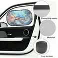 thumbnail image 6 of Yuyamidu Ocean Turtle Car Window Shade Blue Ocean Vehicle Rear Window Cover Sun Shield 2 Pcs Starfish Auto Window Curtain Blocks and & UV Rays Car Accessories for Truck SUV Sedan, 6 of 7