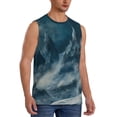 thumbnail image 2 of Kdxio Mysterious Moonlit Mountains for Men's Muscle T-shirt,Sleeveless for Workout Running Athletic Gym Lounge Casual, 2 of 5