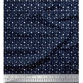 thumbnail image 1 of Soimoi Blue polyester Crepe Fabric Line & Circle Geometric Decor Fabric Printed Yard 52 Inch Wide, 1 of 3