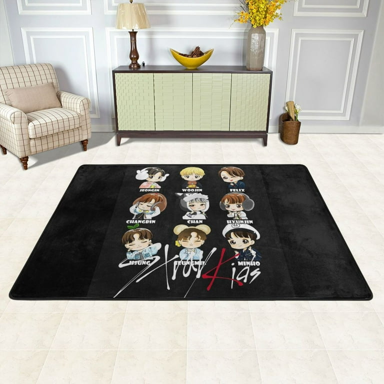 Stray Kids ラグマット Stray Kids Rugs Washable Cover Floor Rug Carpets Bathroom