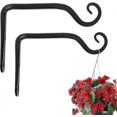 thumbnail image 1 of Newway 2 Pcs Wall Hook Plant Hanging Brackets, Decorative Iron Lantern Hooks Hanger Outdoor Indoor compatible Hanging Plants, Bird Feeders, Wind Chime, 1 of 5