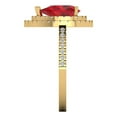 thumbnail image 3 of Halo Engagement Ring for Women - 2.48ct Simulated Ruby in 14K Yellow Gold Promise Ring, 3 of 6