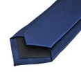 thumbnail image 3 of NEW 2X Polyester Narrow Neck Tie Skinny Solid Dark Blue Thin Necktie for Men (2 inch Max Width), 3 of 5