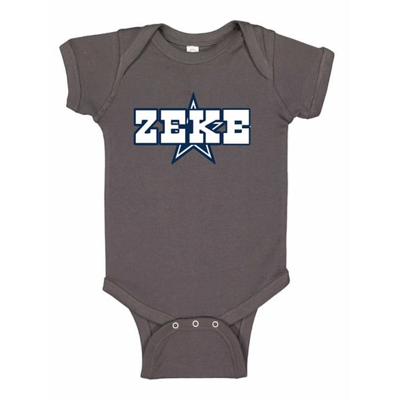 CHARCOAL Dallas Ezekiel Elliott "Zeke Logo" ONESIE NEWBORN